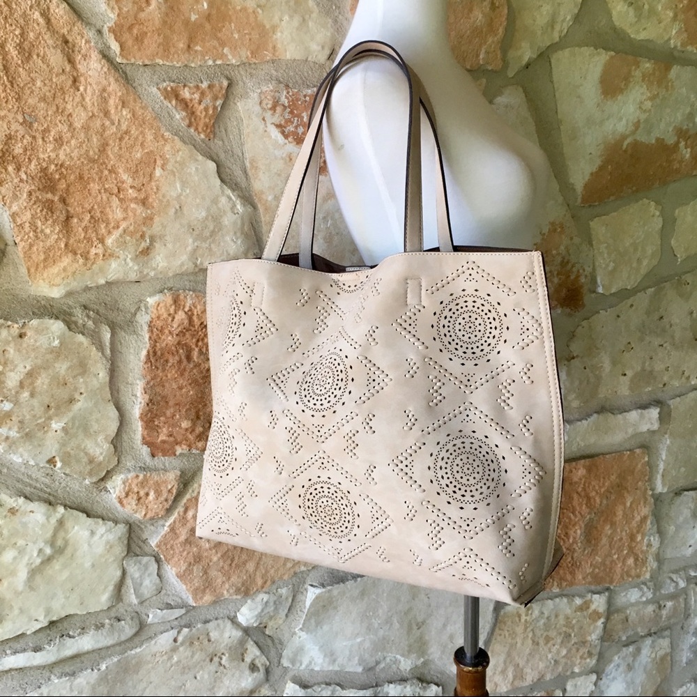 NWT Anthropologie Alice Springs Tote in Tan - Picture 2 of 8